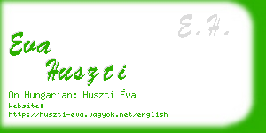 eva huszti business card